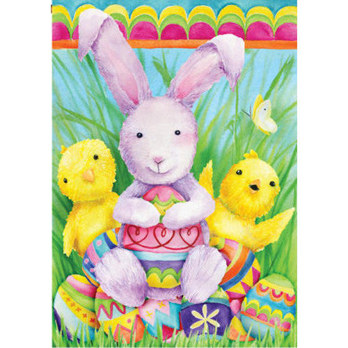 Bunny and Friends Illuminated Garden Flag