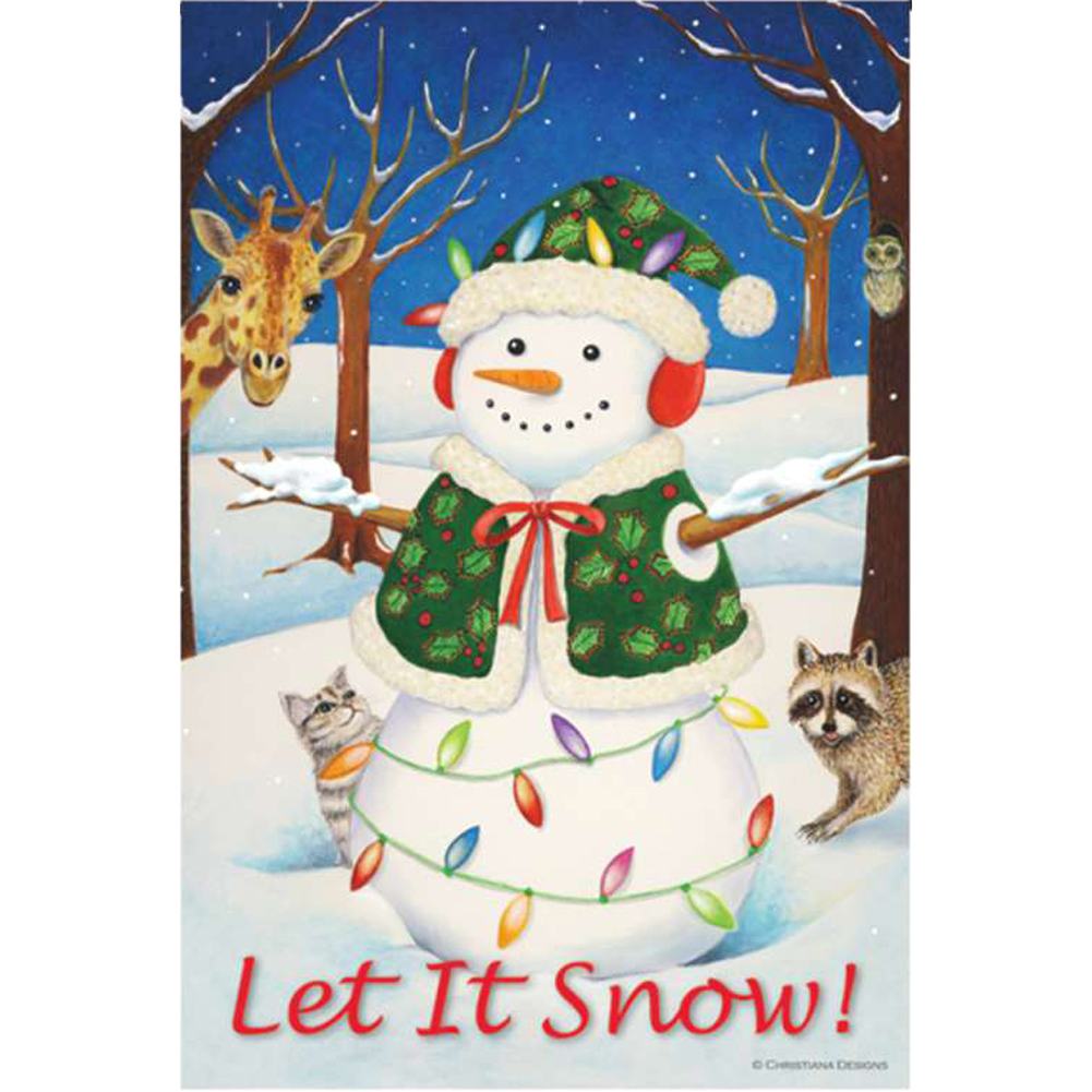 Hey Here's Snow! PremierSoft Double Sided Garden Flag