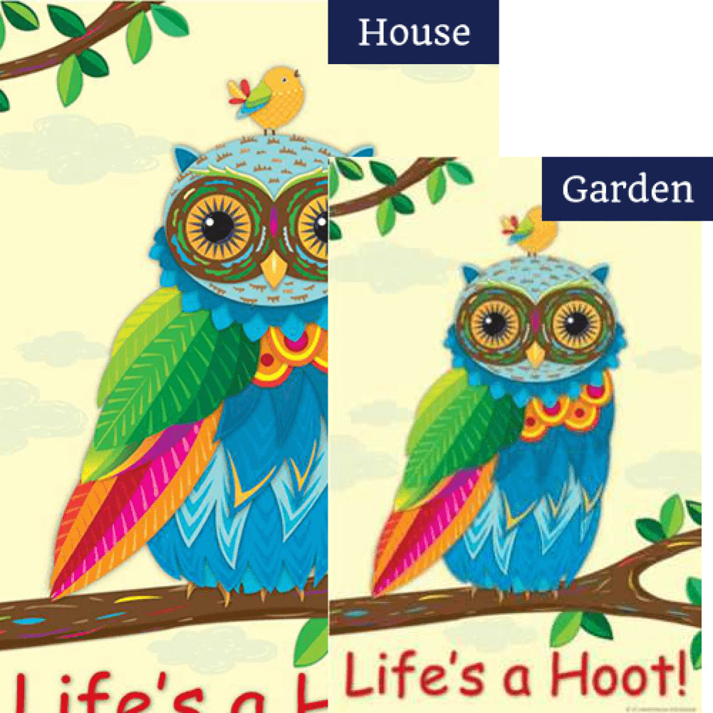 Life's A Hoot PremierSoft Double Sided Flags Set (2 Pieces)