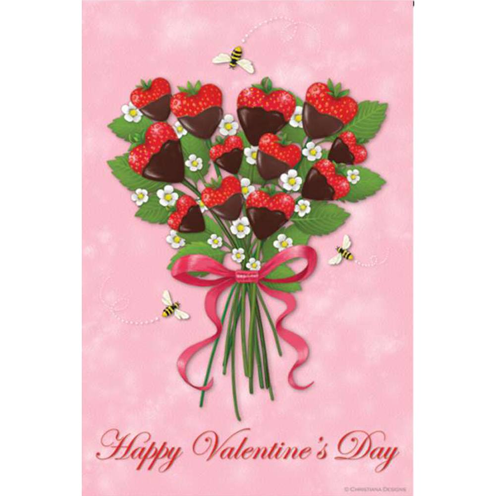 Strawberry Bouquet PremierSoft Double Sided Garden Flag