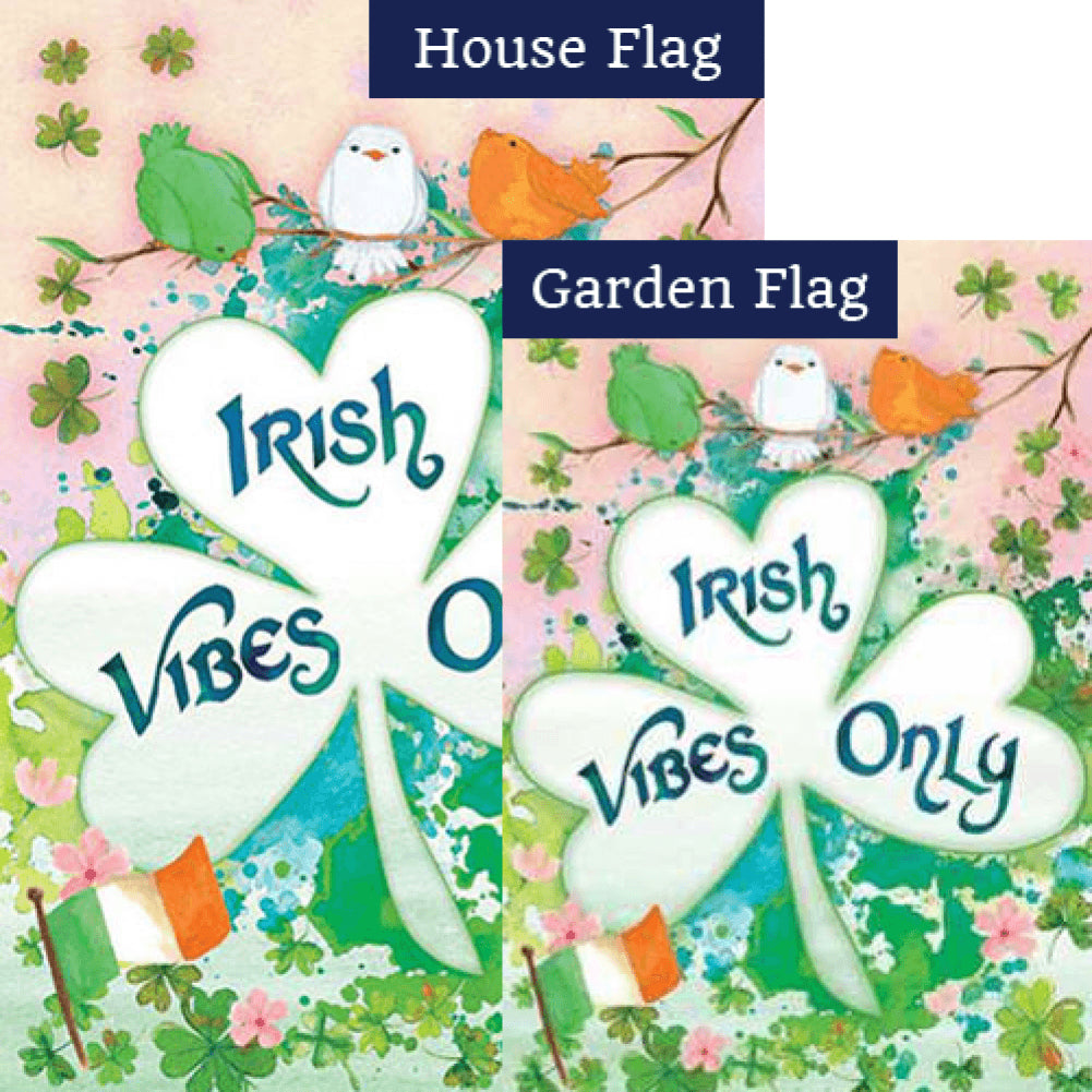 Irish Vibes Only Double Sided Flags Set (2 Pieces)