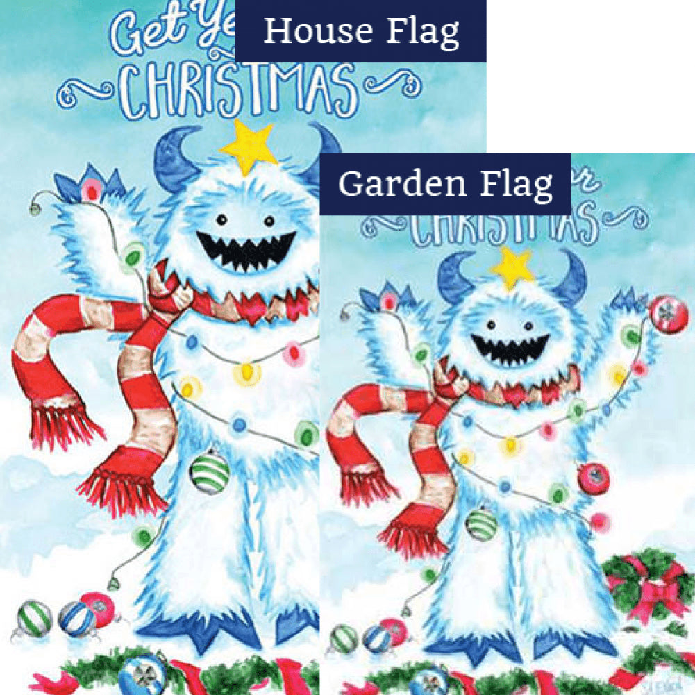 Get Yeti For Christmas Double Sided Flags Set (2 Pieces)