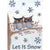 Owls In The Snow PremierSoft Double Sided House Flag