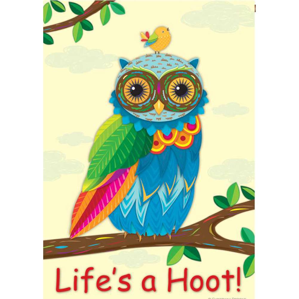 Life's A Hoot PremierSoft Double Sided House Flag