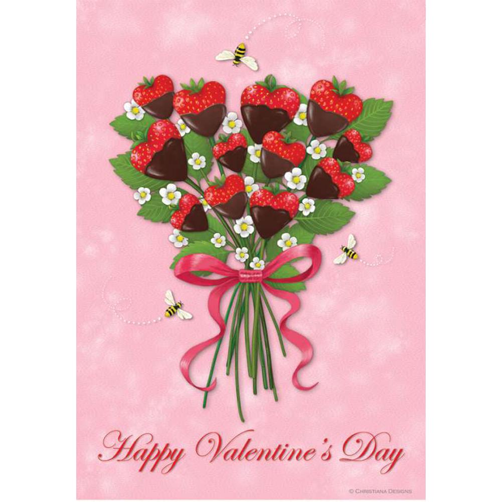 Strawberry Bouquet PremierSoft Double Sided House Flag