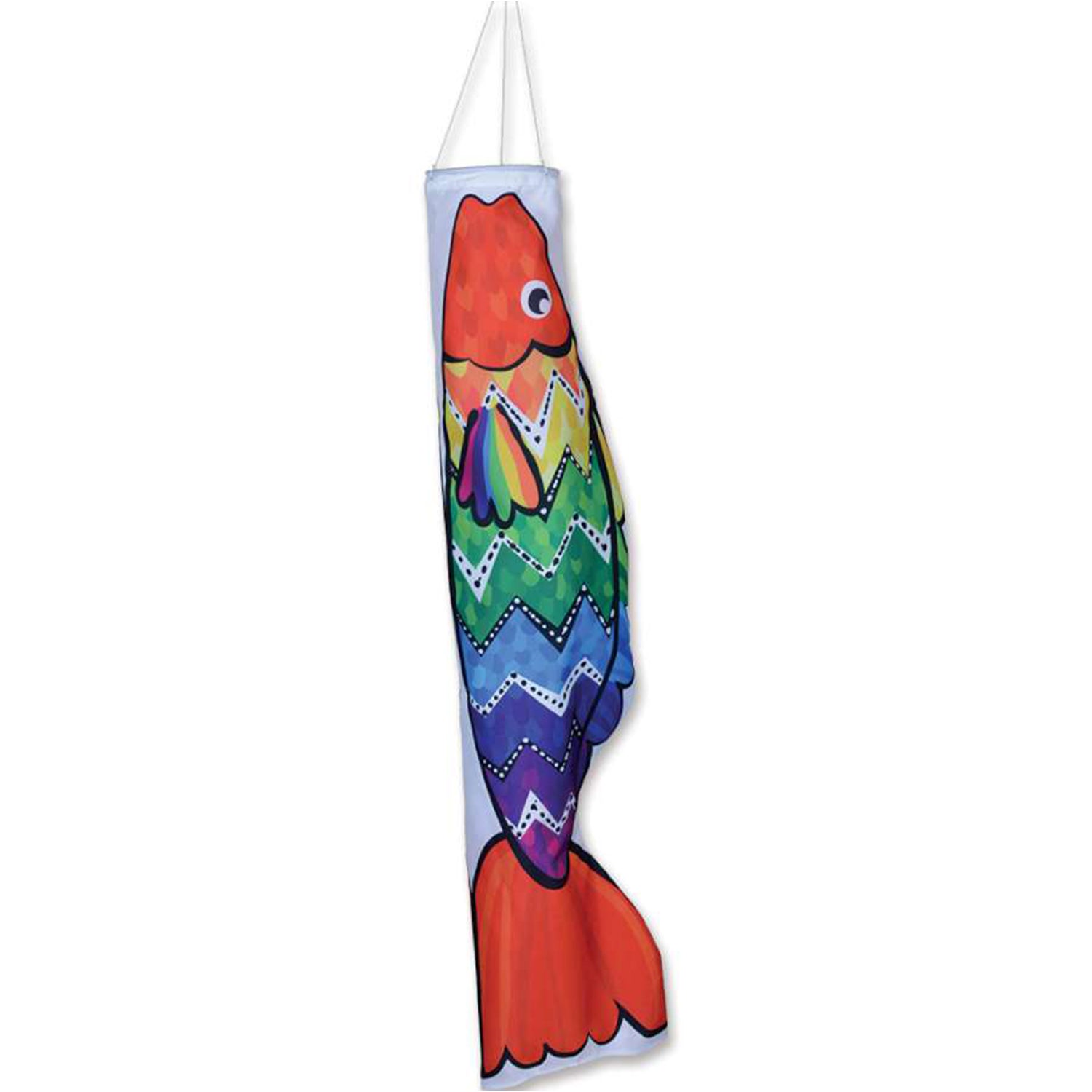 Premier Zigzag Rainbow Koi Fish Windsock (36.75")