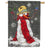 Red Scarf Snowman House Flag