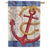 Rustic Anchor And Compass House Flag