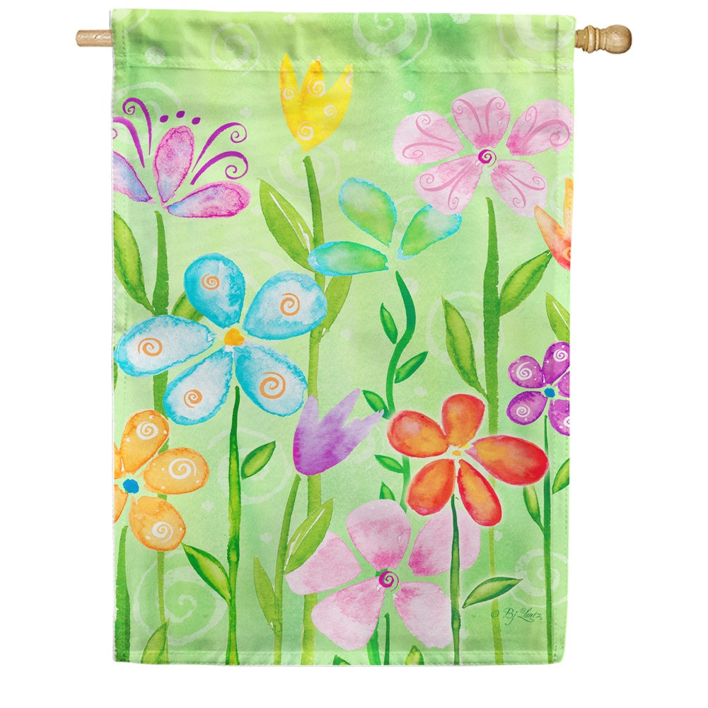 Spring Blooms House Flag