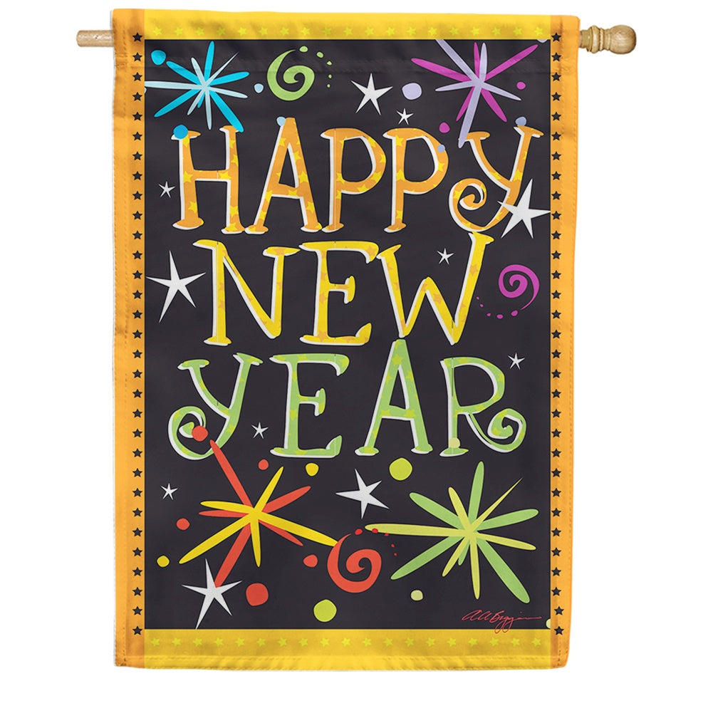 Toland Happy New Year House Flag