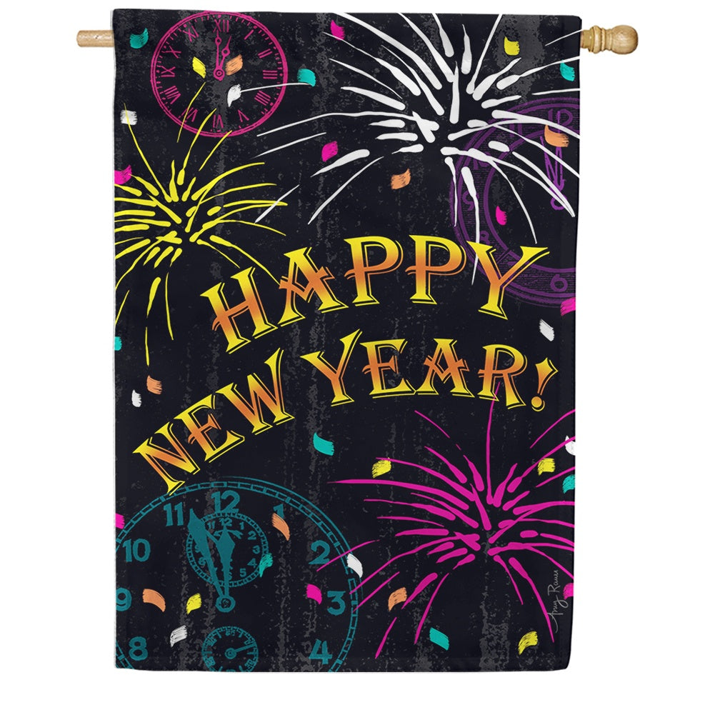 New Year Celebration House Flag