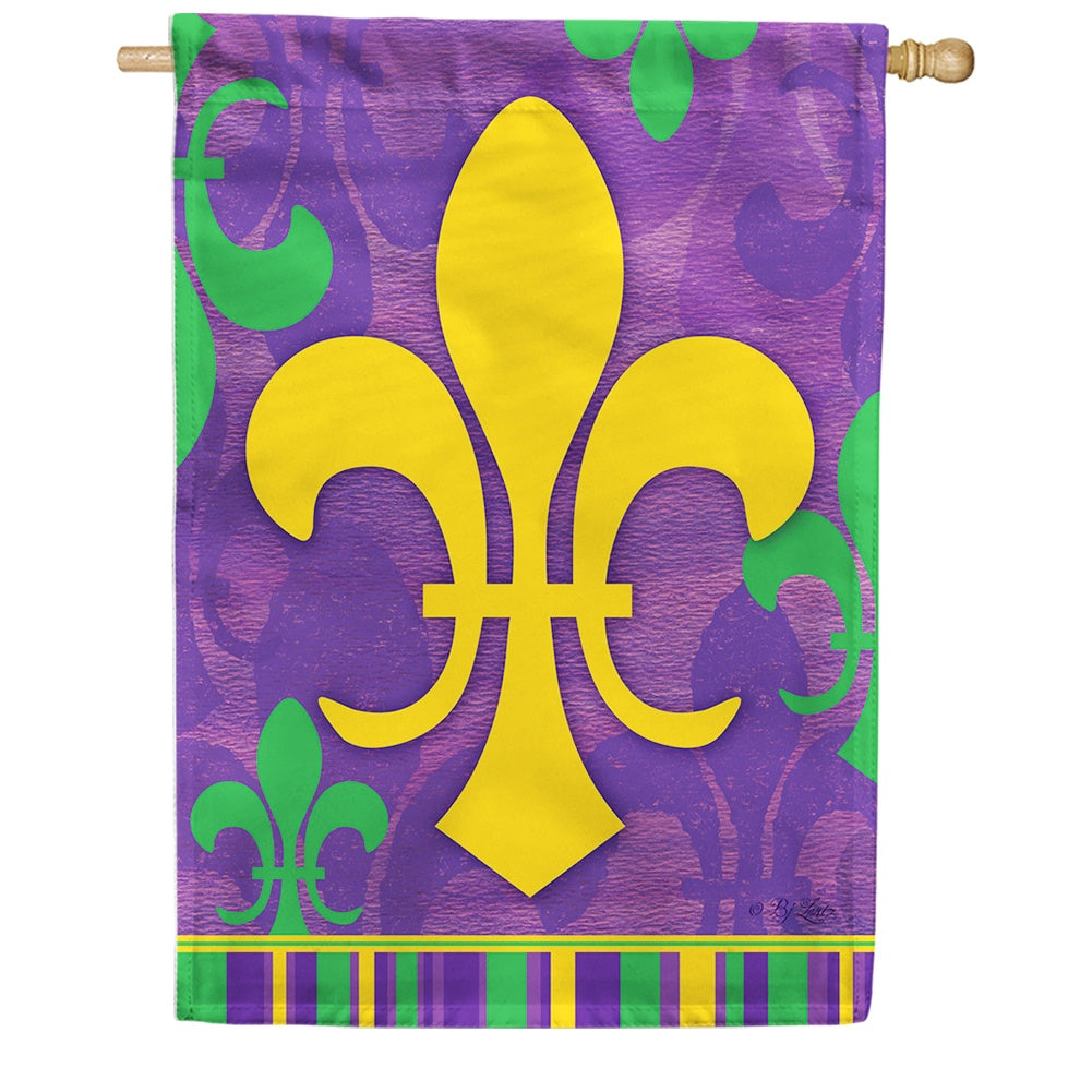 Fleur De-Lis Collage House Flag