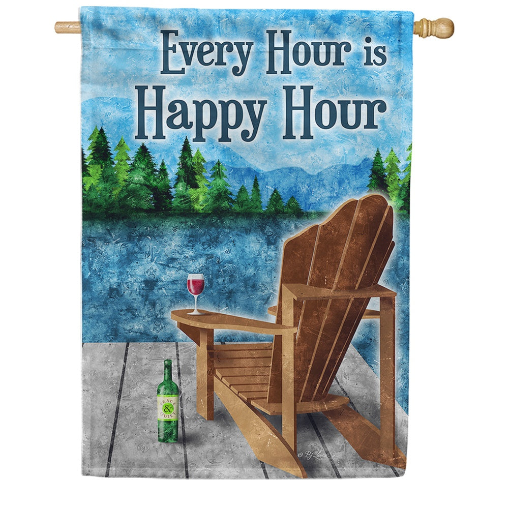 Happy Hour Lake House Flag