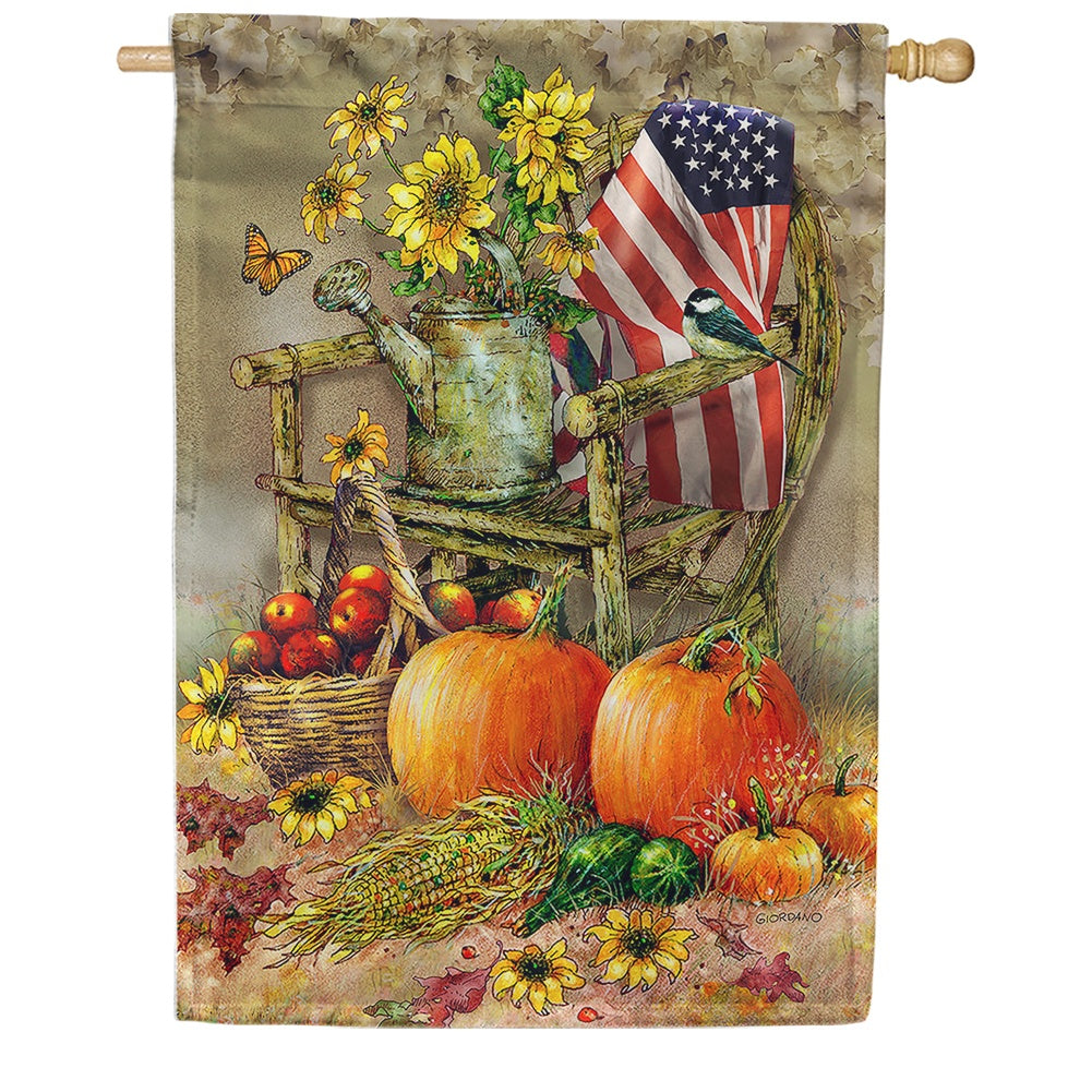 Autumn Chair House Flag