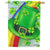 Leprechaun Hat Rainbow House Flag