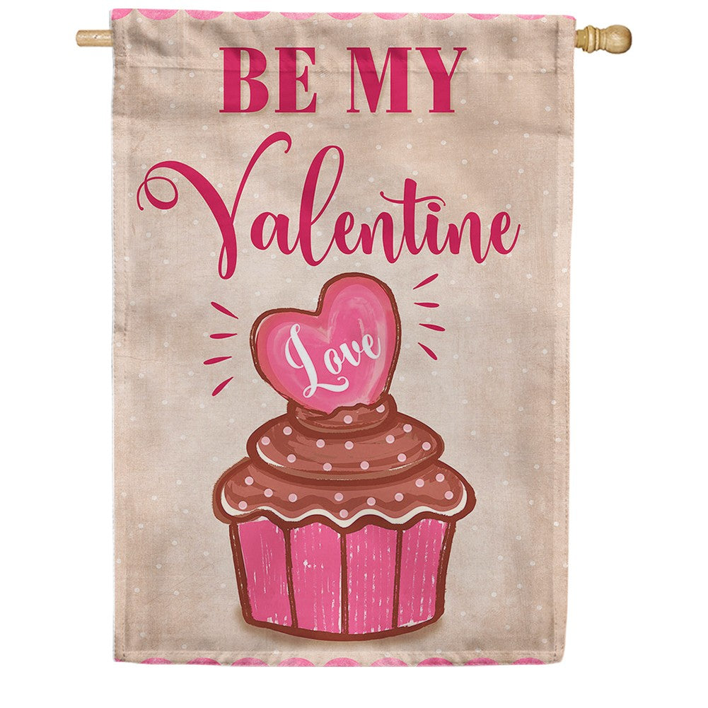 Valentine Cupcake House Flag