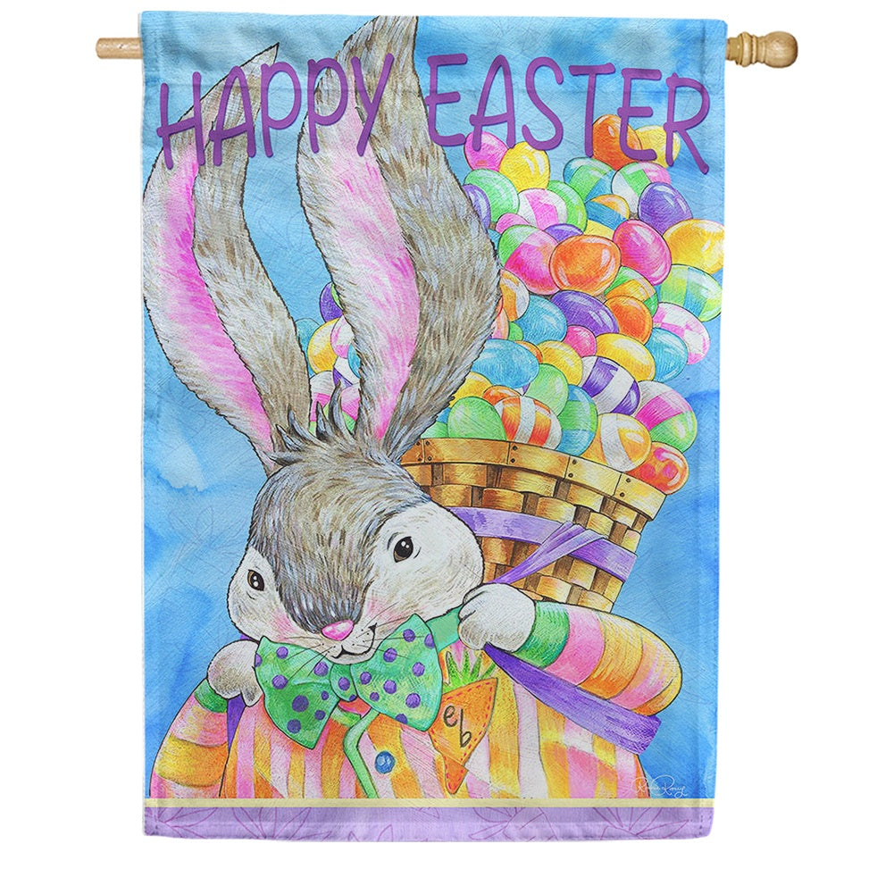 Easter Bunny Basket House Flag