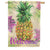 Welcome Floral Pineapple House Flag