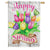 Spring Tulips Happy House Flag