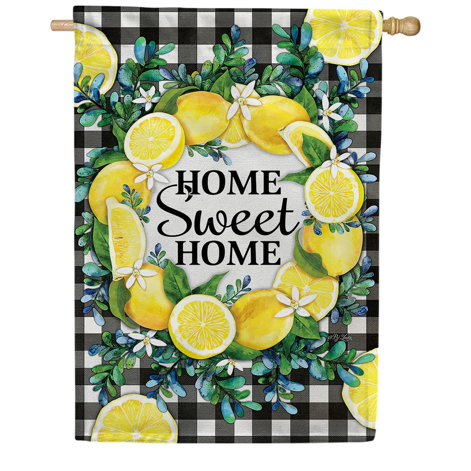 Toland Lemon Wreath House Flag