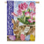 Welcome Easter Tulips House Flag