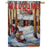 Winter Welcome Cottage House Flag