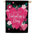 Valentines Flower Hearts House Flag