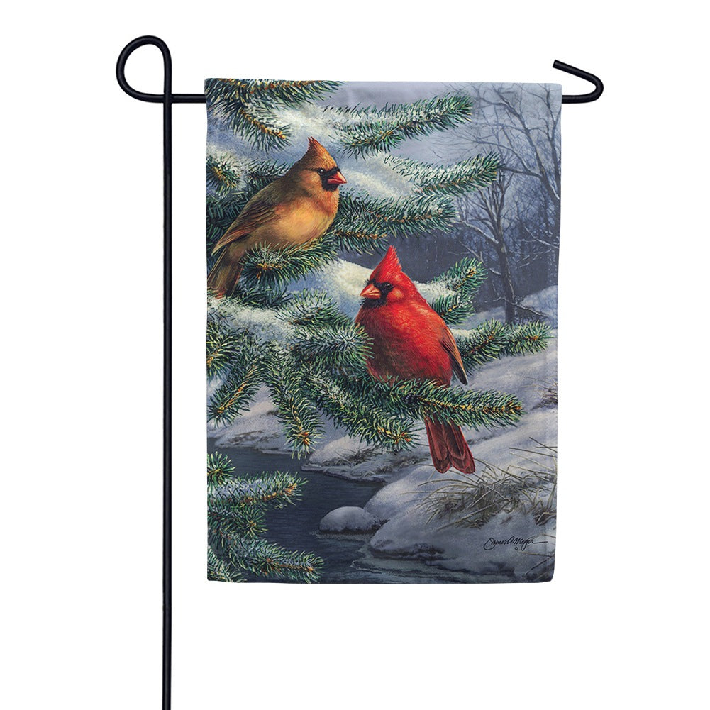 Cardinal Pair Garden Flag