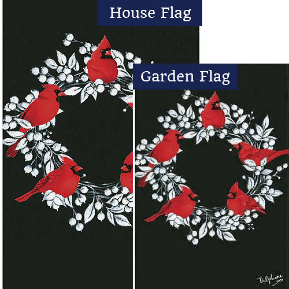 Cardinal Wreath Flags Set (2 Pieces)