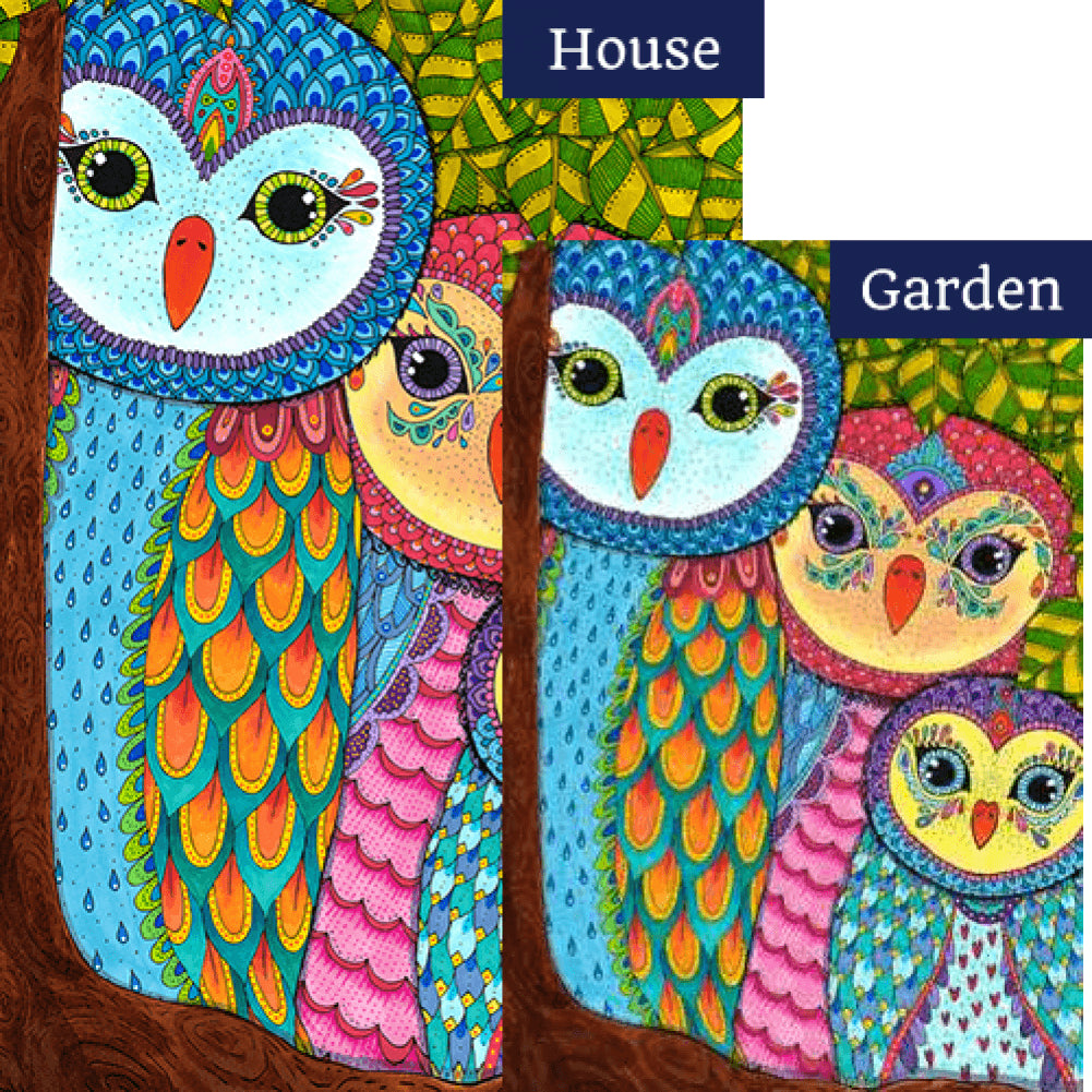 Owl Family Tree Flags Set (2 Pieces)