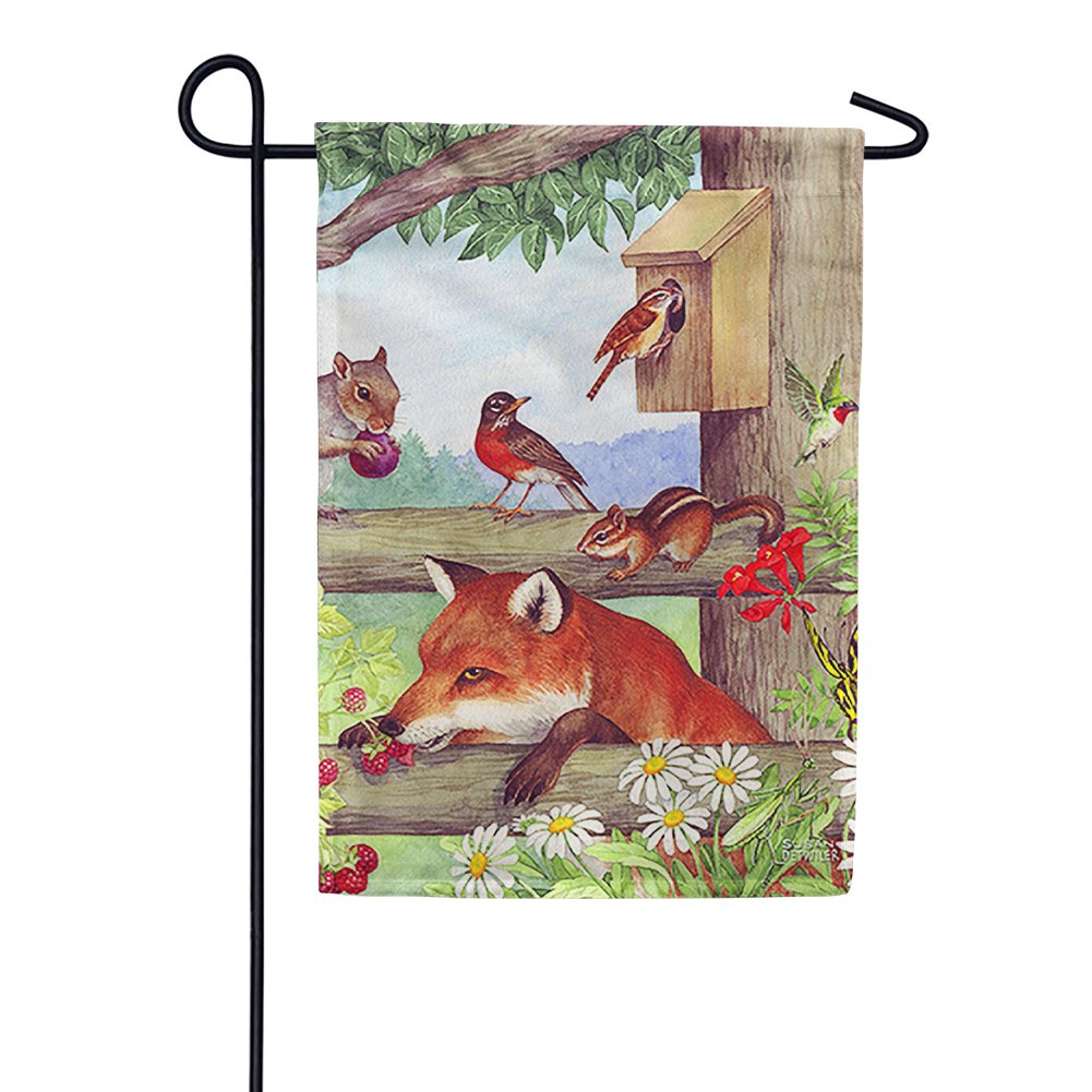 Fox and Friends Garden Flag