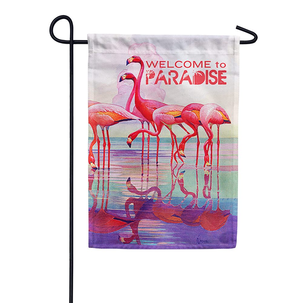 Flamingo Paradise Garden Flag