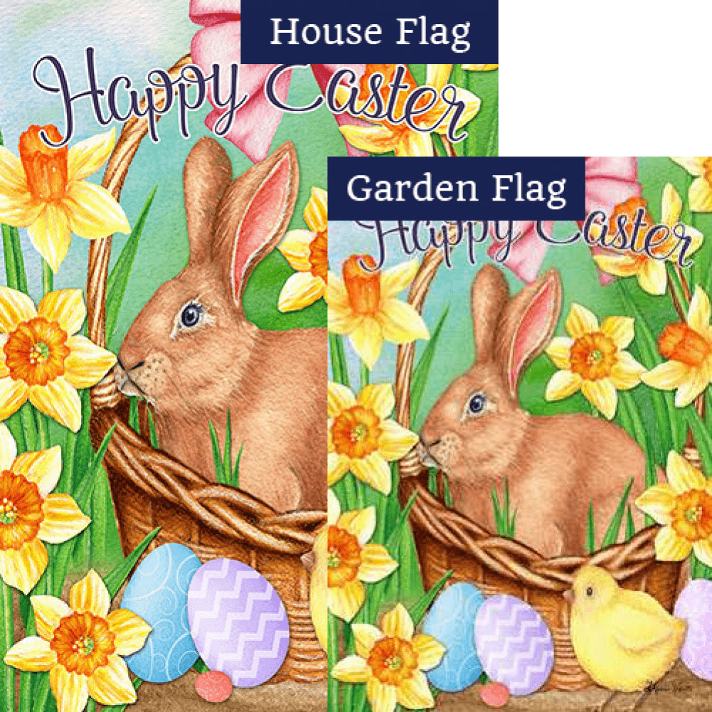 Easter Basket Bunny Flags Set (2 Pieces)