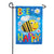 Bee Happy Blue Garden Flag