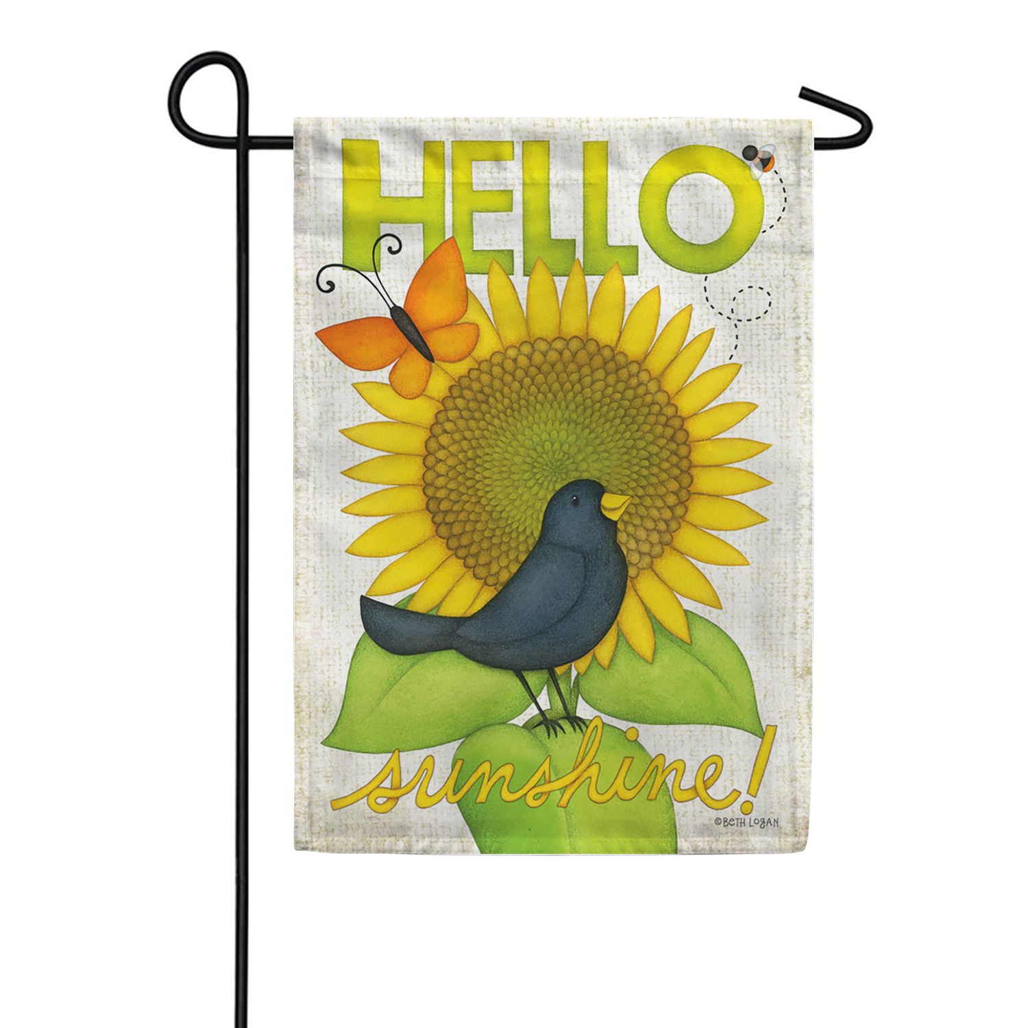 Toland Hello Sunshine Garden Flag