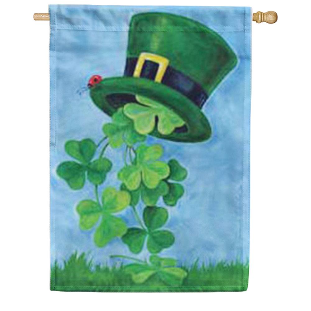 Shamrock Shower St.Patricks's Day House Flag