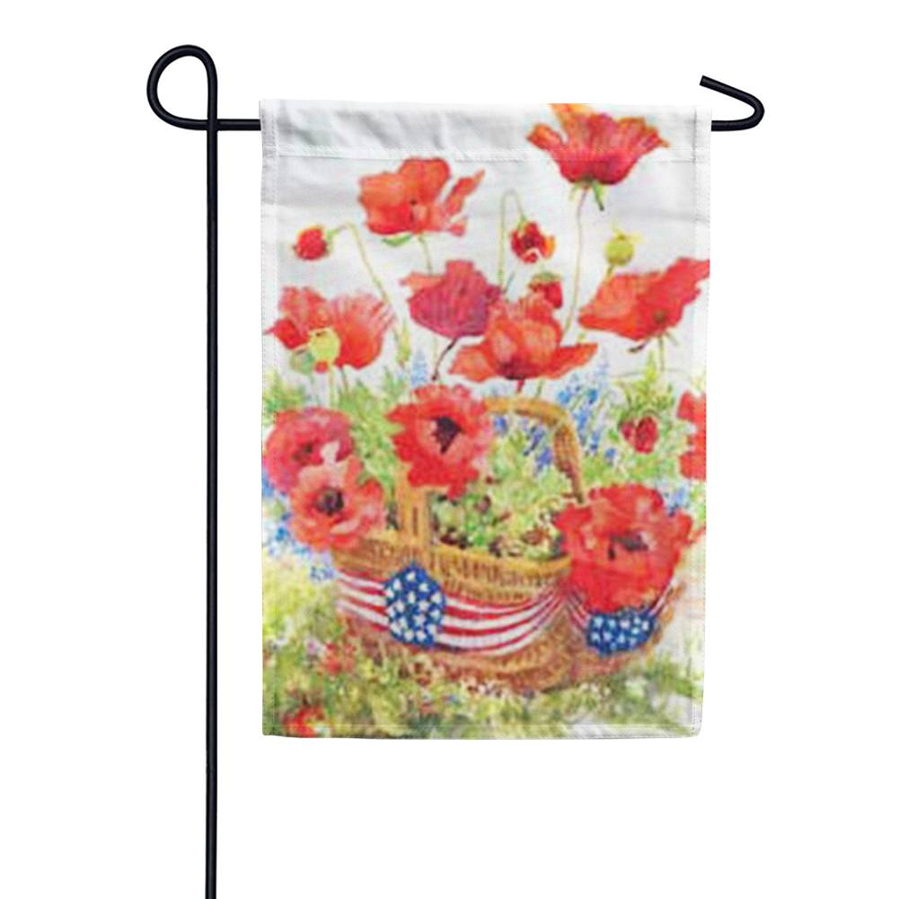 Patriotic Poppies Garden Flag