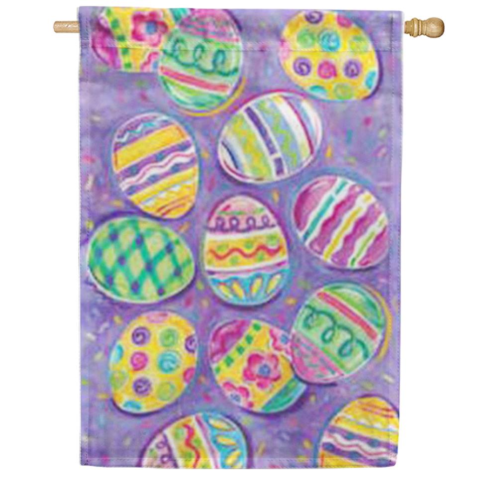 Egg Toss Easter House Flag