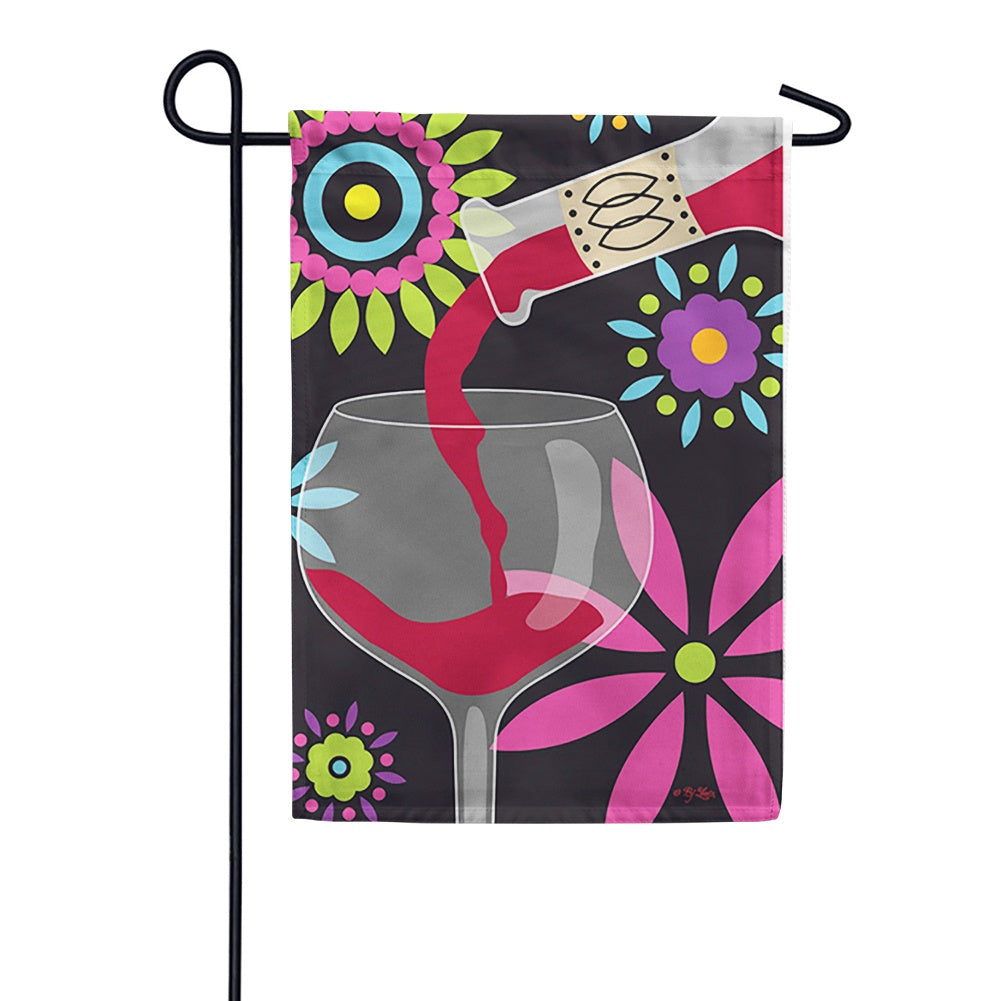 Red Wine Toland Garden Flag