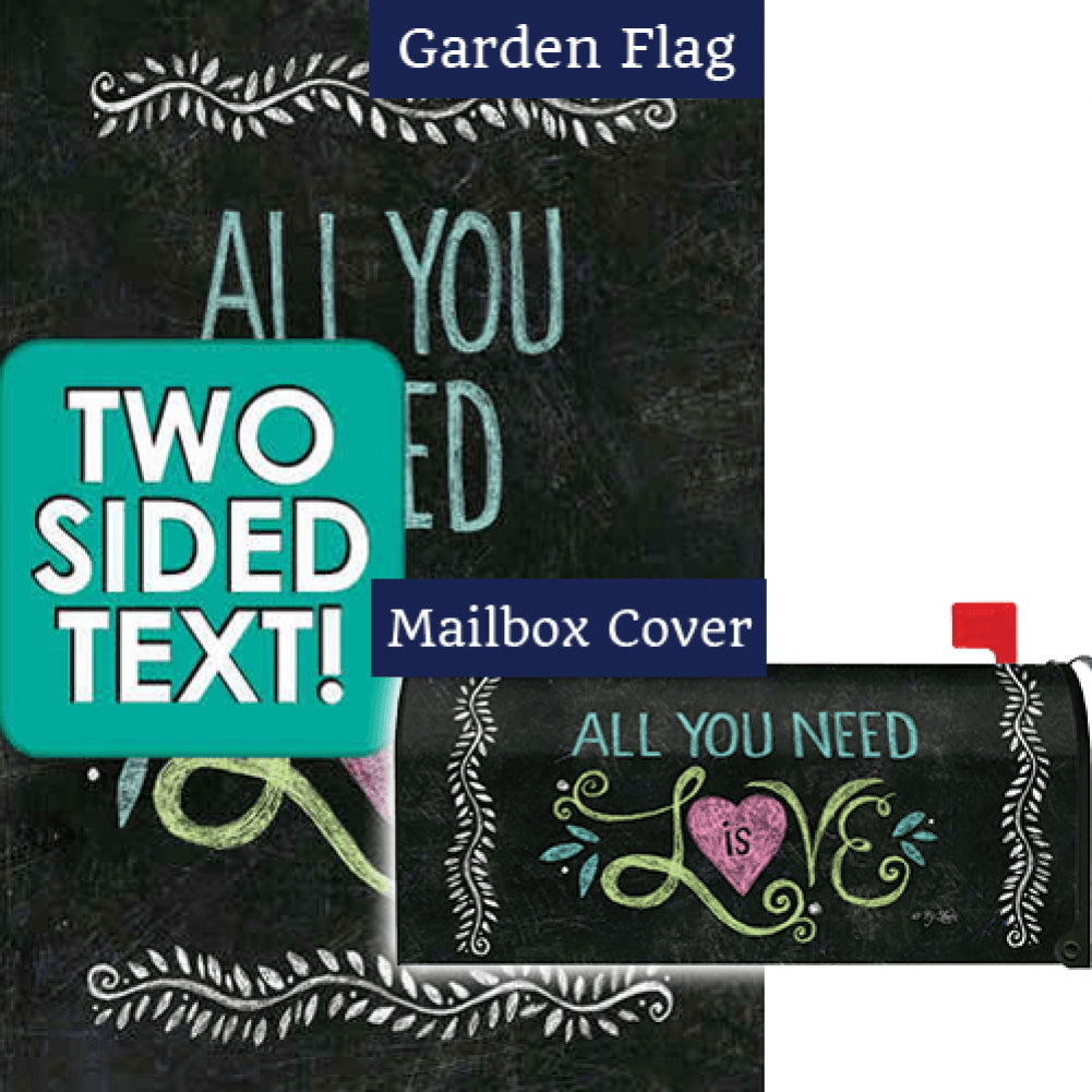 All You Need Is Love Chalkboard Flag Mailwrap Set (2 Pieces)