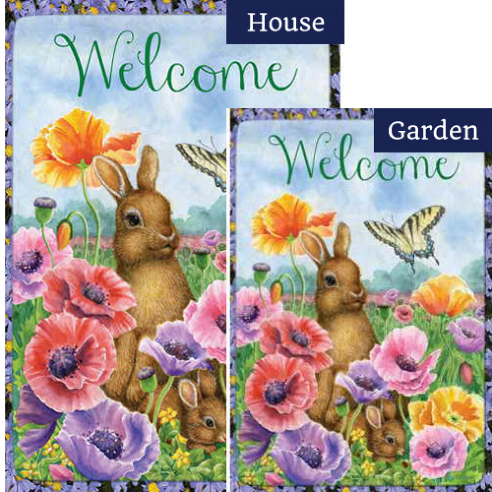 Bunny Poppies Flags Set (2 Pieces)