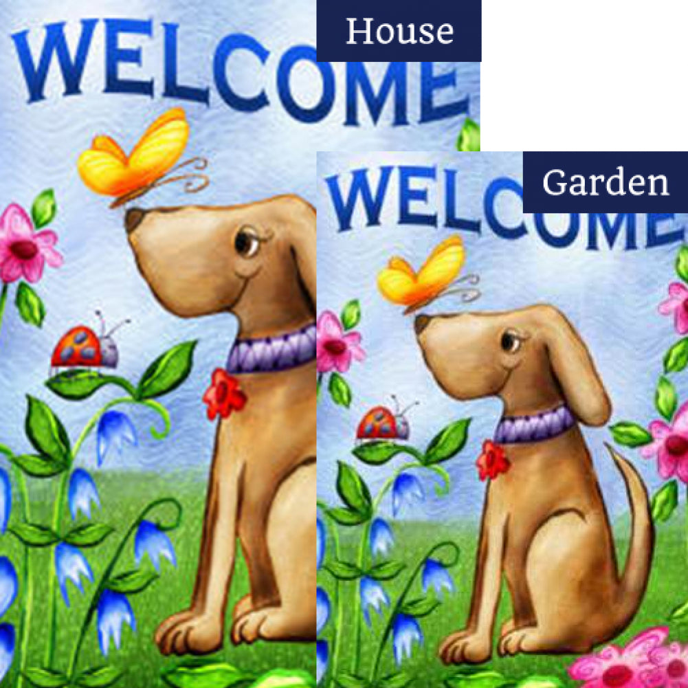 Welcome Dog Flags Set (2 Pieces)