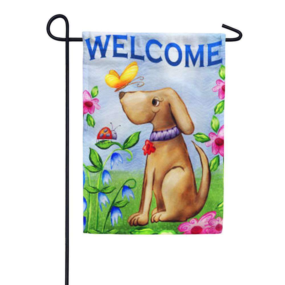 Welcome Dog Garden Flag