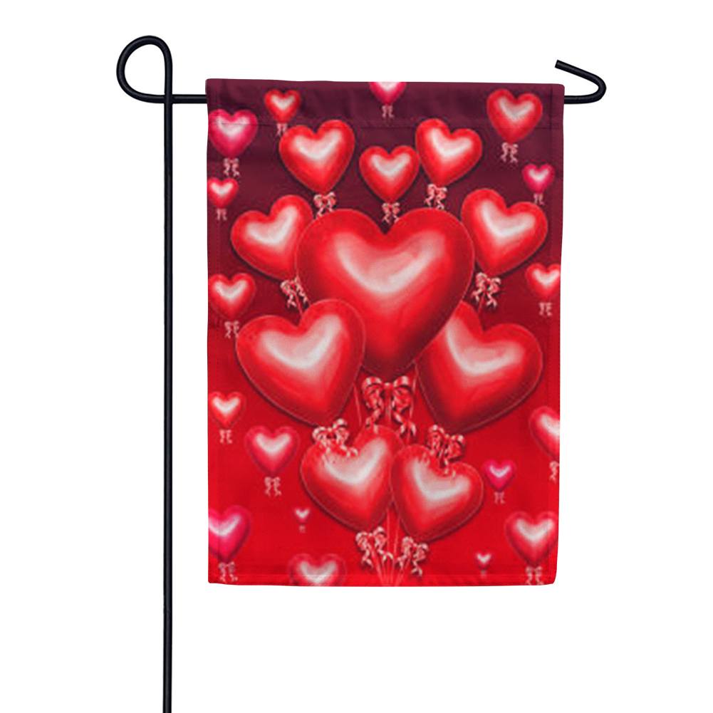 Balloon Hearts Garden Flag