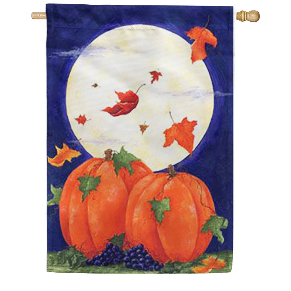 Pumpkin Moon House Flag