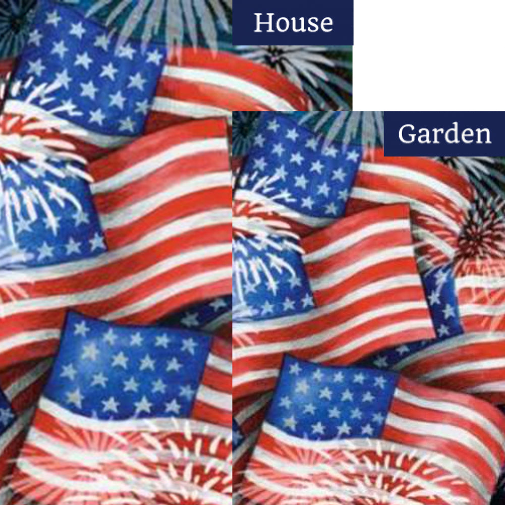 Sparkling Old Glory Flags Set (2 Pieces)