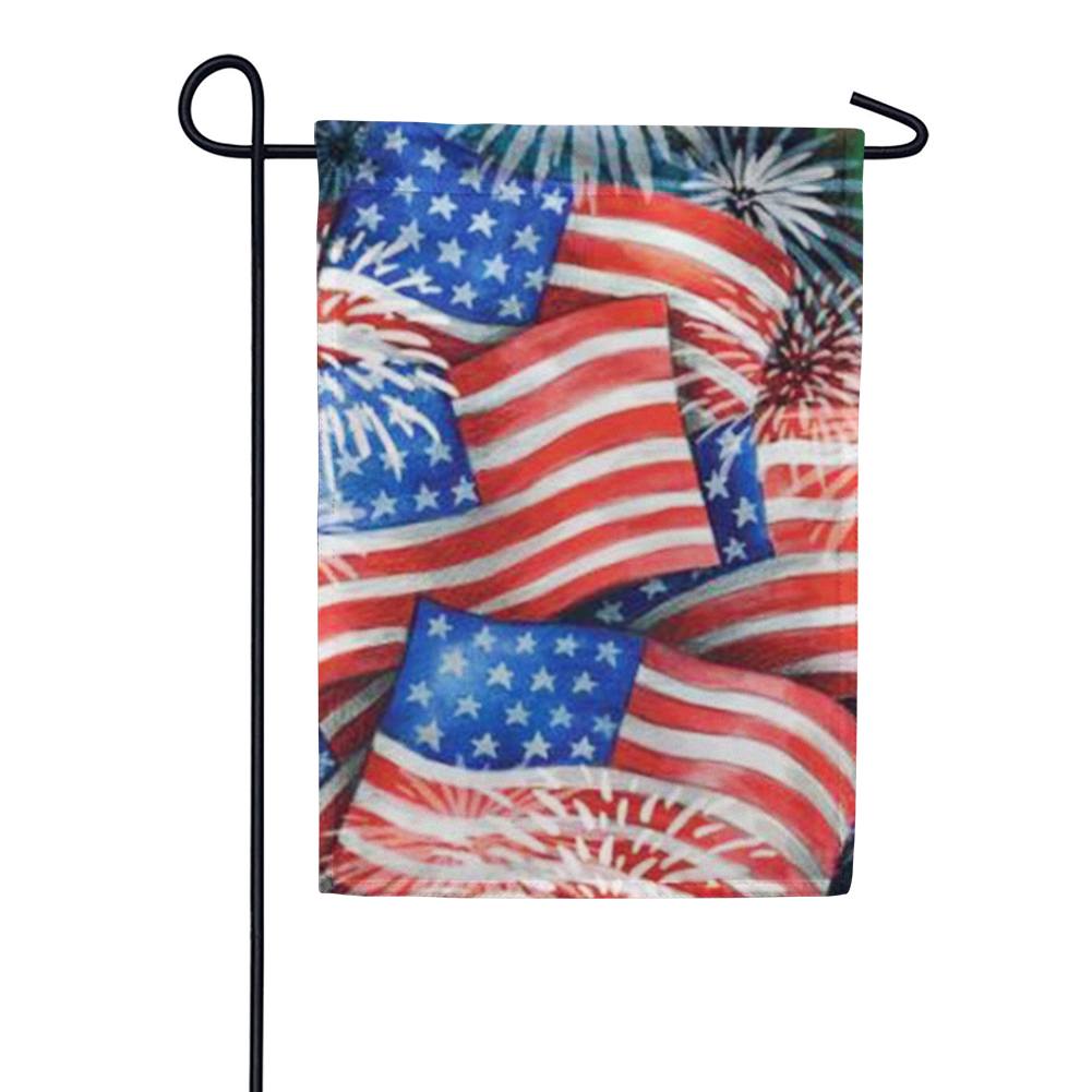 Sparkling Old Glory Garden Flag