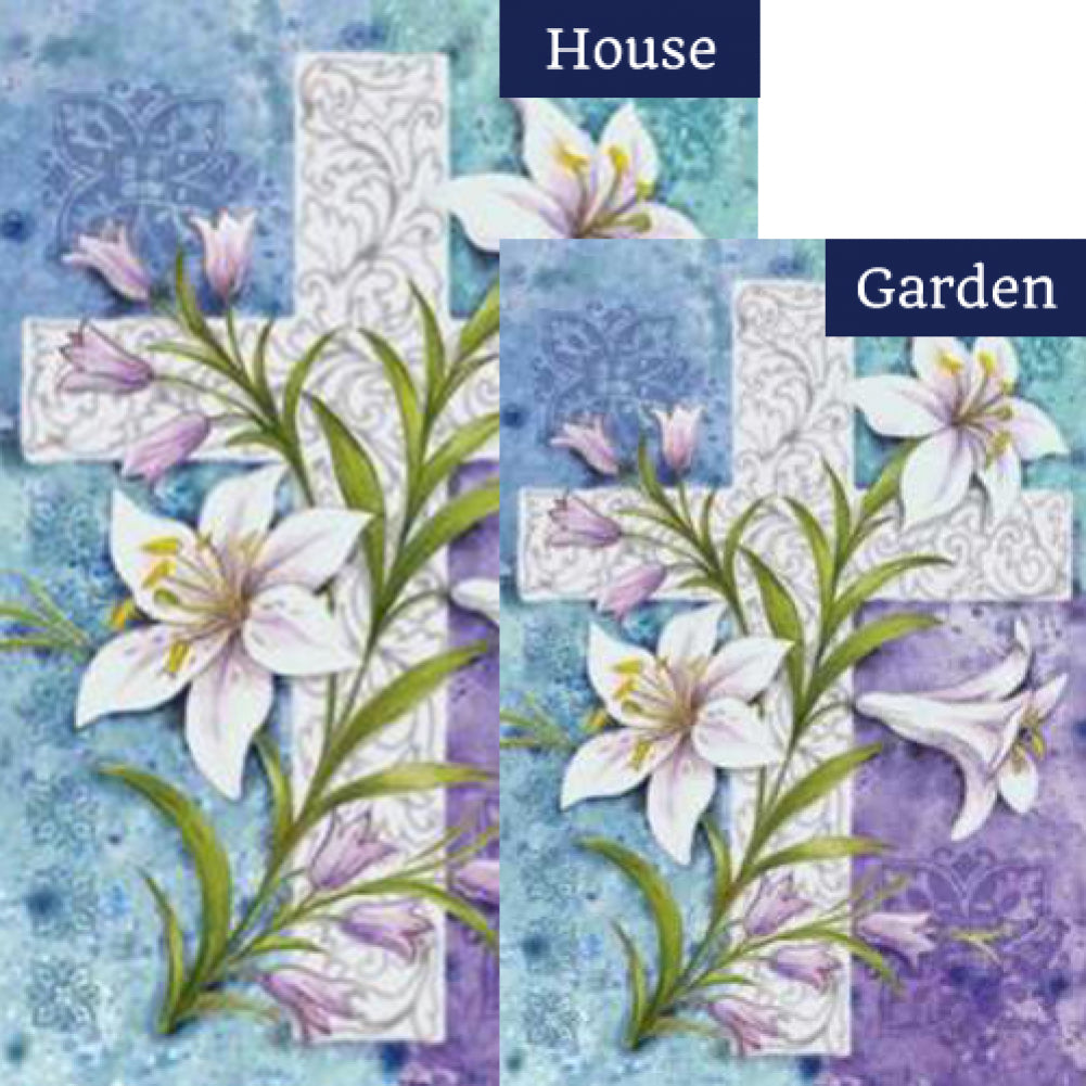 Easter Lilies Flags Set (2 Pieces)