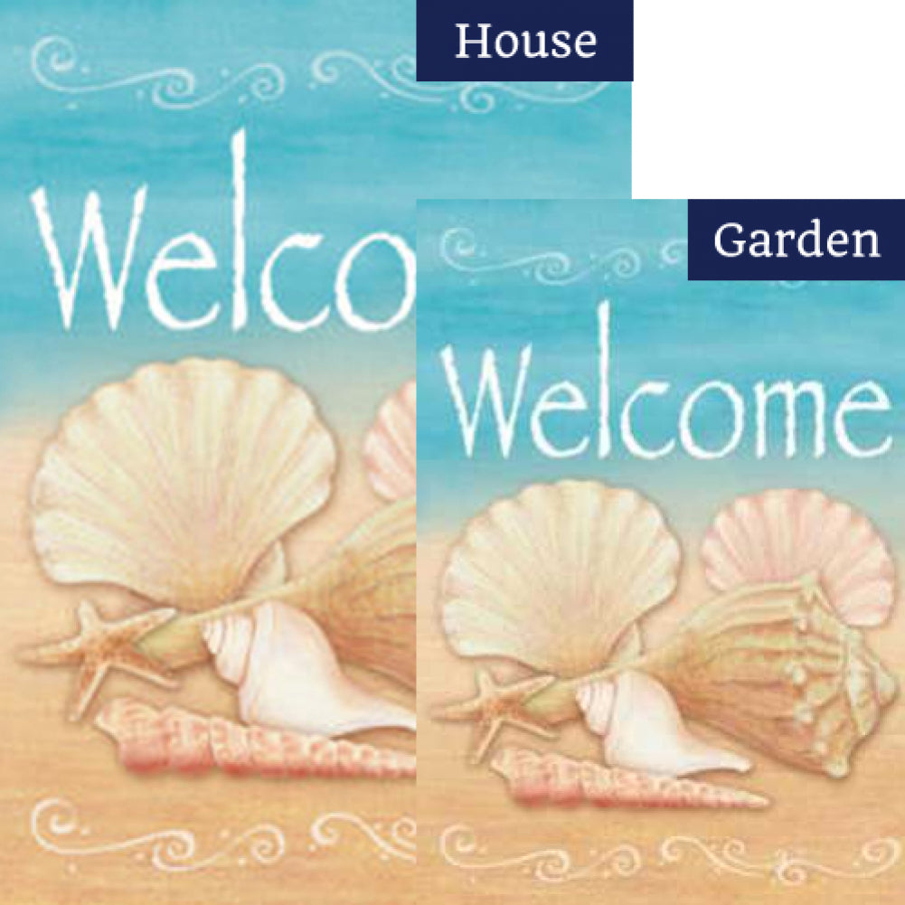 Welcome Shells Flags Set (2 Pieces)