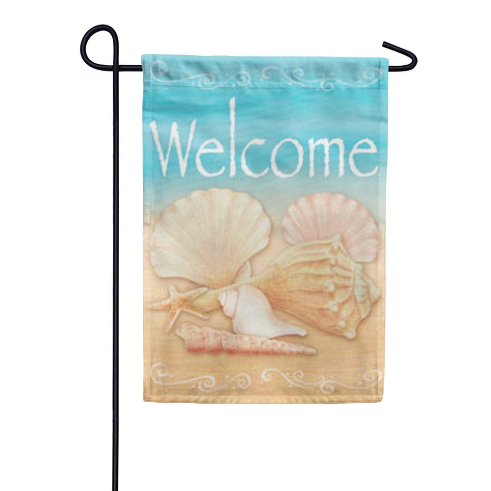 Welcome Shells Garden Flag